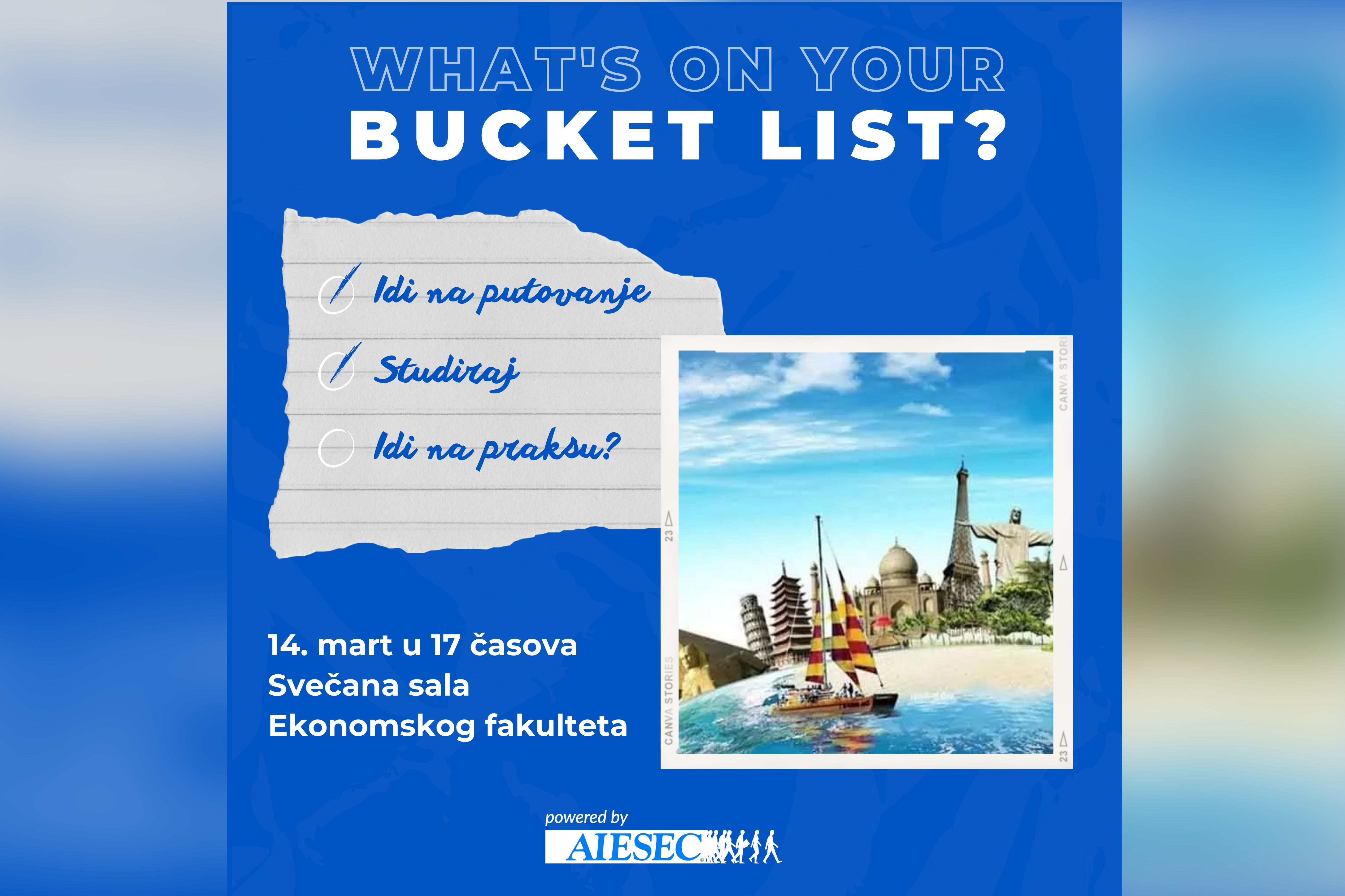 What's on your bucket list?